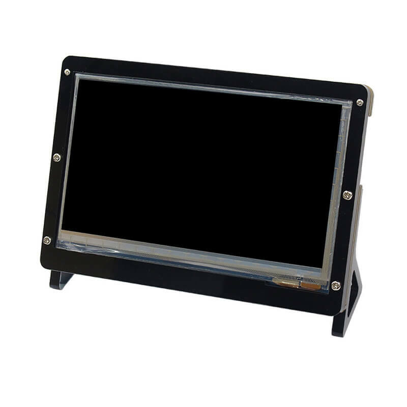 Elecrow-funda LCD de 7 pulgadas para Raspberry Pi, soporte para Monitor, carcasa acrílica, color negro