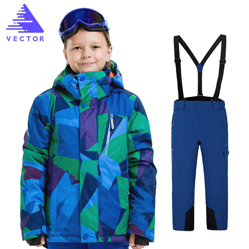 Crianças conjuntos de esqui inverno novas crianças terno de neve casacos terno de esqui ao ar livre gilr menino esqui snowboard roupas jaqueta à prova dwaterproof água