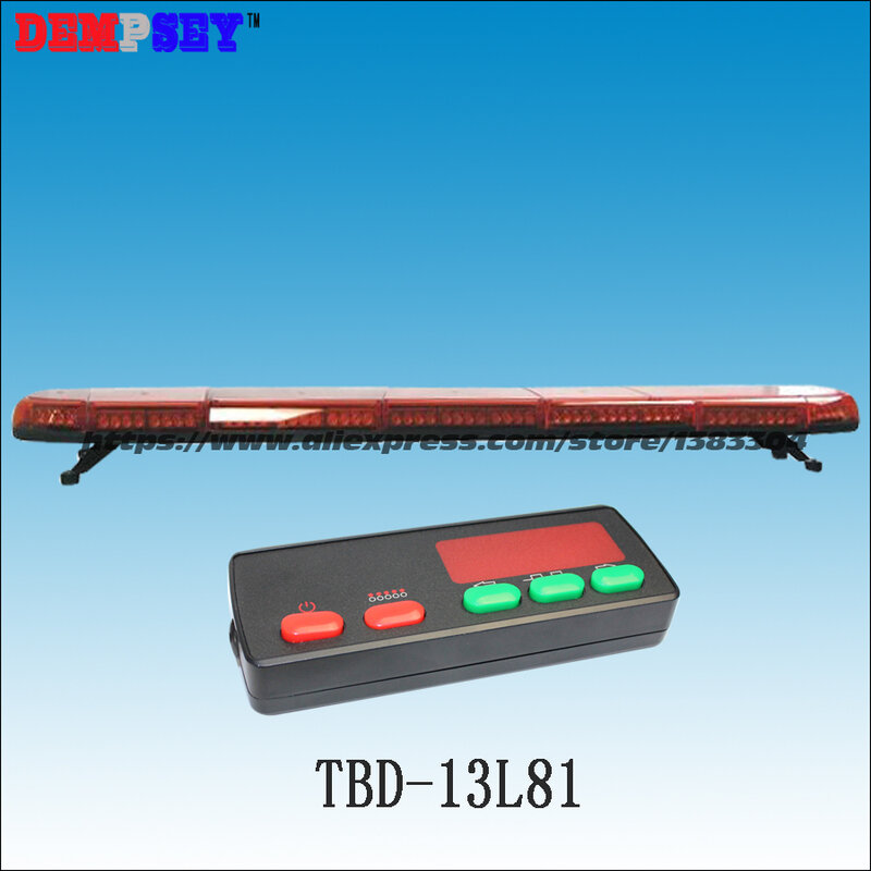 TBD-13L81高品質超高輝度1.8メートルled赤ライトバー、DC12/24v車の屋根のライトバー、警察/火災/緊急ライトバー