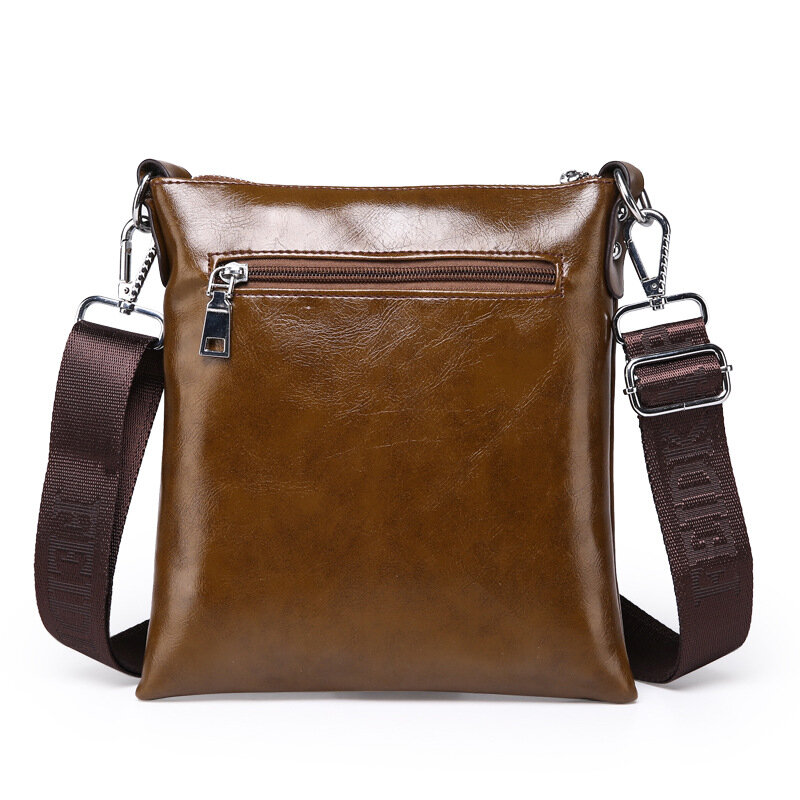 Bolsa de mensajero de cuero de PU de alta calidad de gran calidad, bolso de hombro de moda para hombre, maletín casual, bandolera impermeable ZX-002.