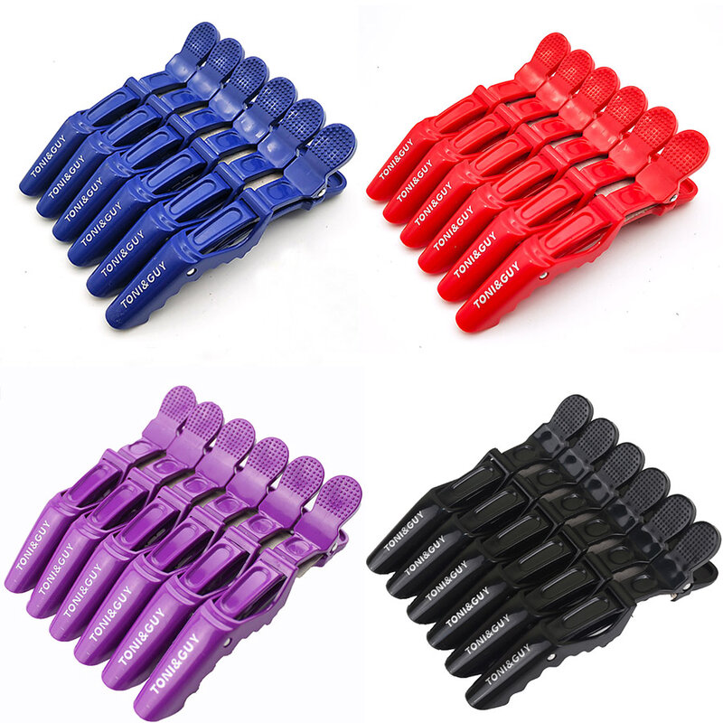 TONY&GUY 6PCS/Lot Professional Alligator Hair Clip For Women Plastic Bobby Pin Hairpins Bow Hair Clips For Girls Styling Tools