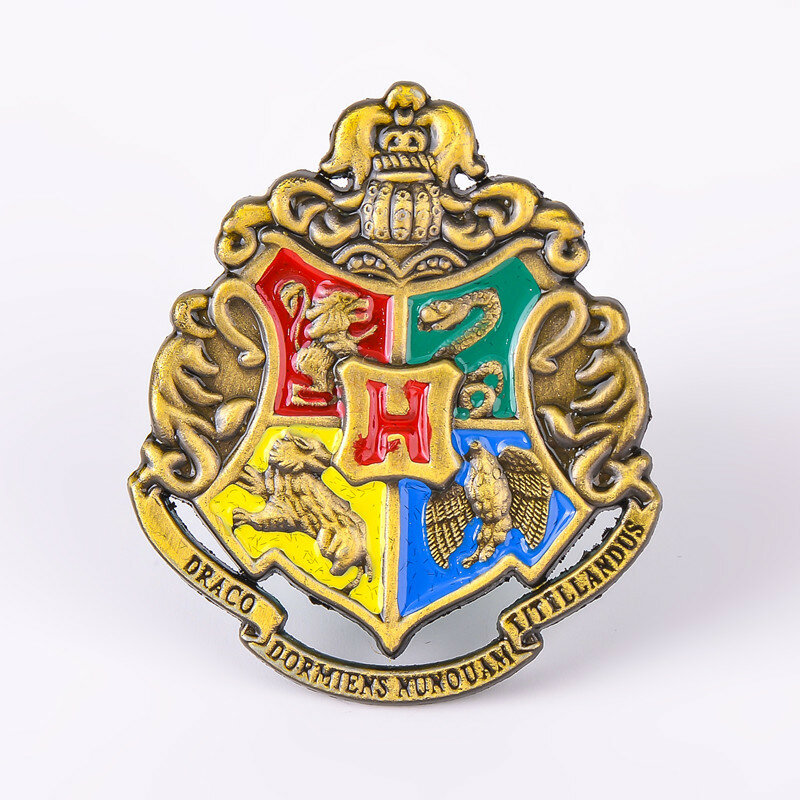 1pcs Hogwarts School Badge Pins Brooch Gryffindor Ravenclaw Slytherin Hufflepuff Badge Cosplay Collection Gift Accessories