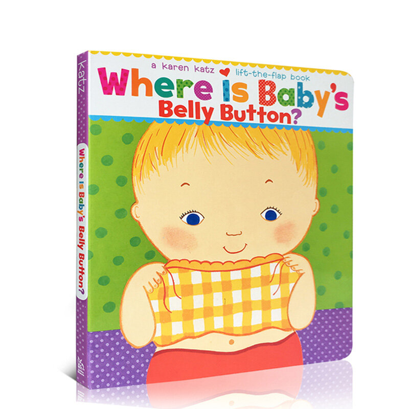 Buku Penjualan Terbaik Di Mana Perut Bayi Tombol Buku Gambar Bahasa Inggris untuk Anak-anak Hadiah Bayi