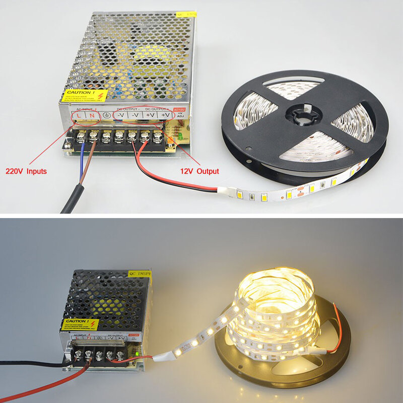 Transformateur LED, petit Volume, simple transformateur led d'alimentation, sortie 5a, 15a, 25a, 3a, DC 12V, DC pour bande LED, 5050