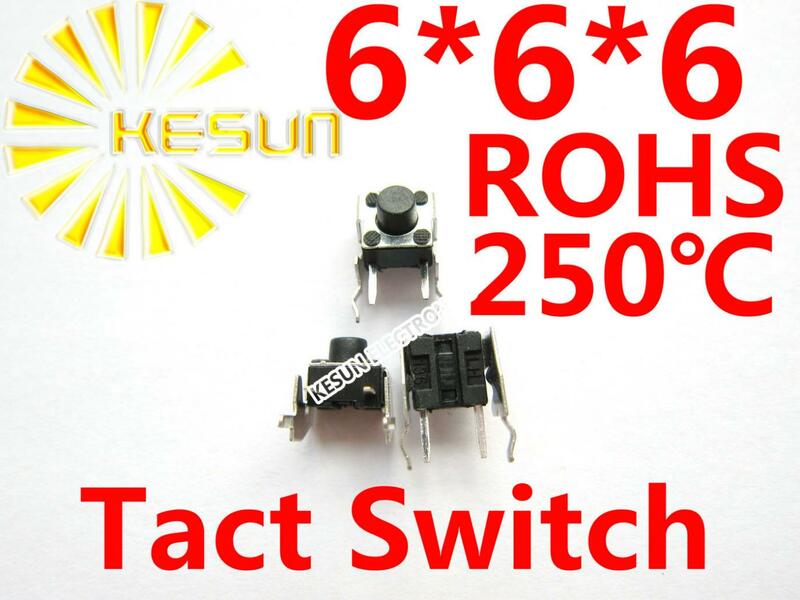 1000PCS  DIP 6X6X6 Tactile Tact Push Button Micro Switch Momentary Vertical Push  ROHS Replace ALPS SKHHLVA010 SKHH