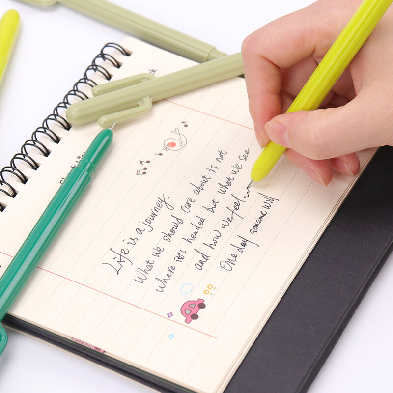 귀여운 크리에이티브 선인장 젤 펜, 문구, 사무 용품, 식물 젤 펜, 검정 잉크, 0.38mm, 학교 필기용, 1 개