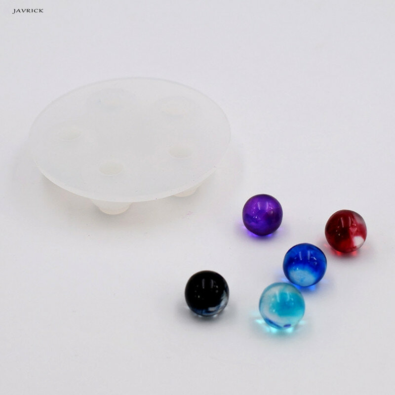 Colgante de collar de silicona con forma de bola, molde de fundición para joyería, artesanía de resina DIY, nuevo