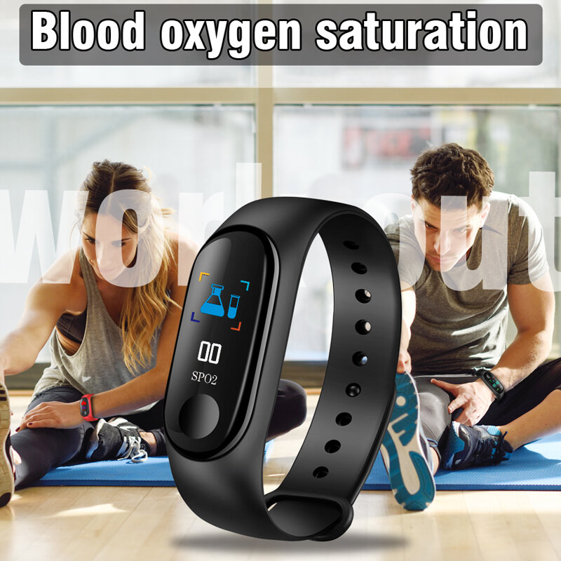 2019 nouvelle montre Sport intelligente hommes Fitness Tracker fréquence cardiaque tension artérielle LED montre M3 montre intelligente femmes pour IOS Android pk M2