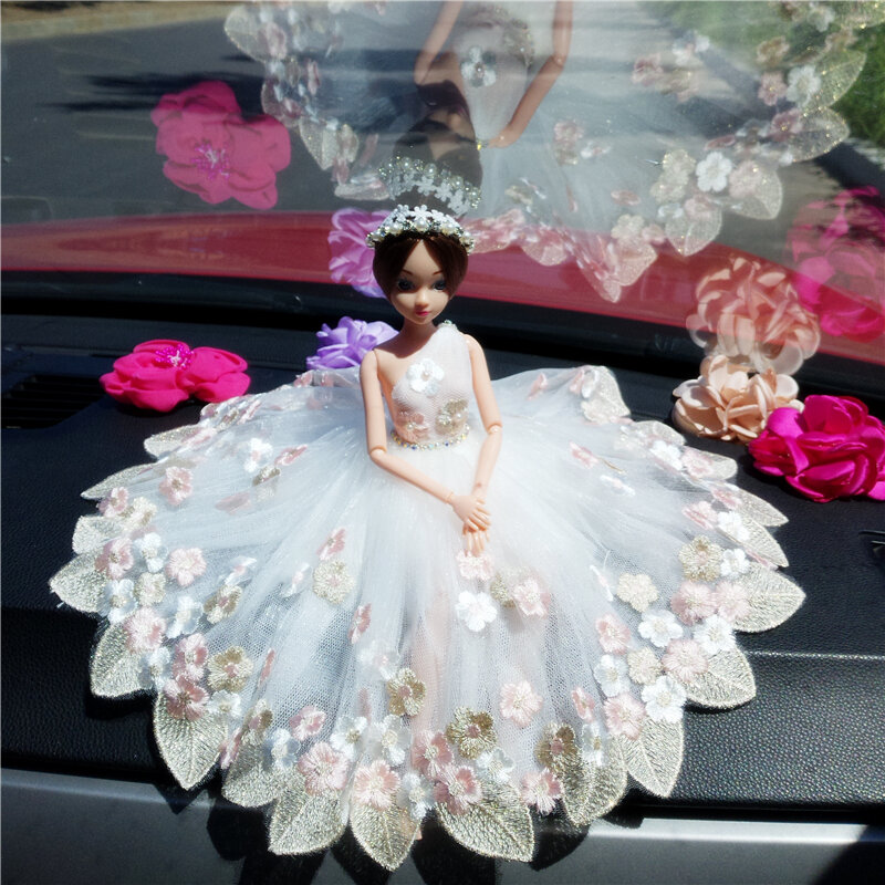 Doll+Dress +shoes/Luxury Lace Big White Bride Wedding Party Gown Fashion Outfit Clothing Accessories For Kurhn Barbi 022006