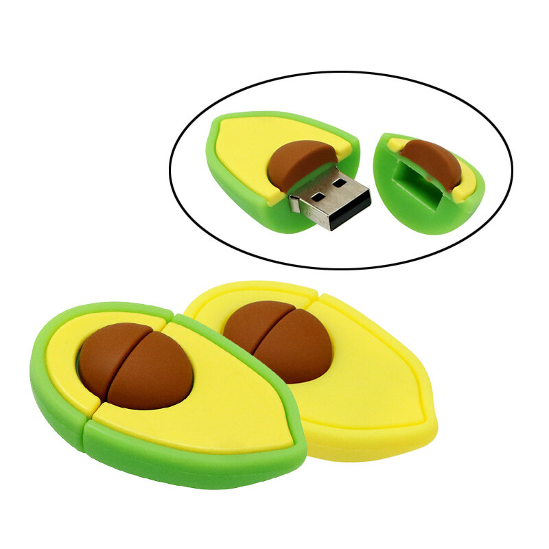 Cute Fruit Avocado Usb Flash Drive Nut Pen Drive 4GB 8GB 16GB 32GB 64GB Flash Memory Stick Storage Pendrive U Disk Mini Gifts