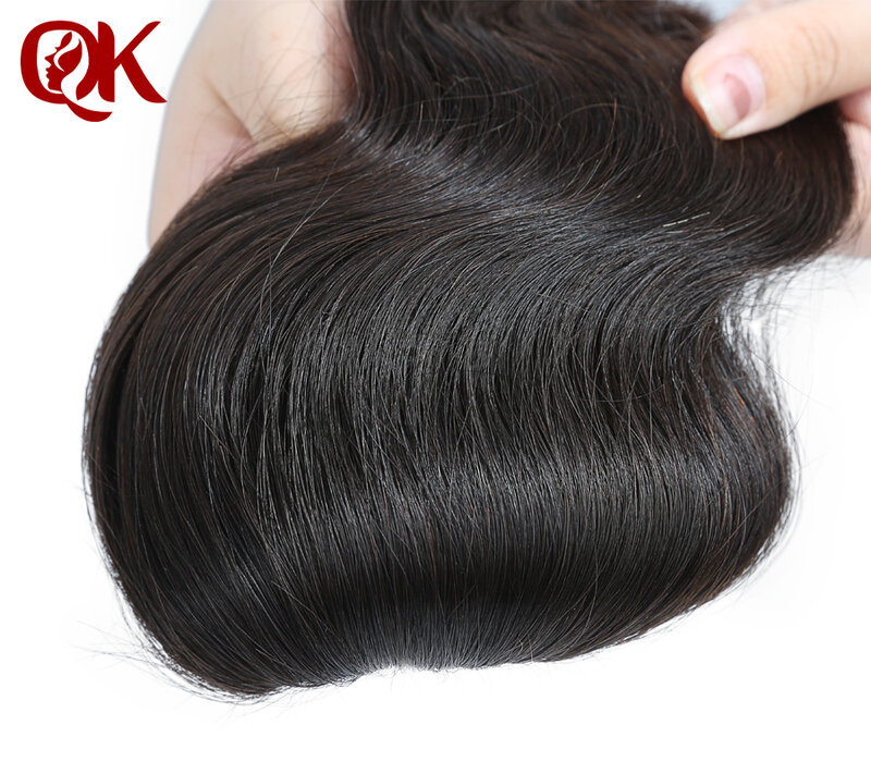 QueenKing Hair 4 Bundles With With Middle Part Closure Brazilian Body Remy Hair