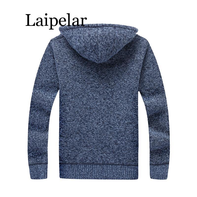 Laipelar-겨울 남성 재킷 두꺼운 벨벳 코튼 후드 모피 재킷, 남성 겨울 패딩 니트 스웨터 카디건 봄 야외