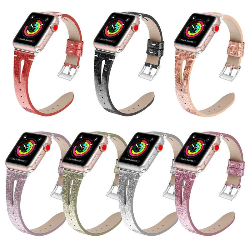 Correa de cuero para Apple Watch banda 38mm 44mm banda de cuero pulseras de repuesto para Iwatch Series 4/3/2/1 pulsera 83004