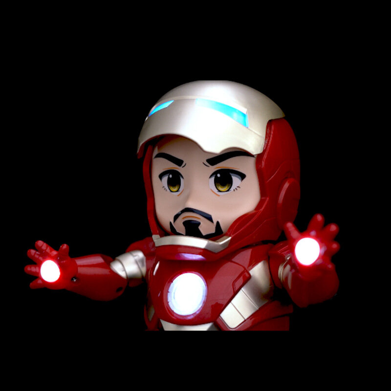 Marvel Новые горячие Мстители игрушки танцующий Железный человек робот с музыкальным фонариком Тони Старк электрическая фигурка игрушка для ...