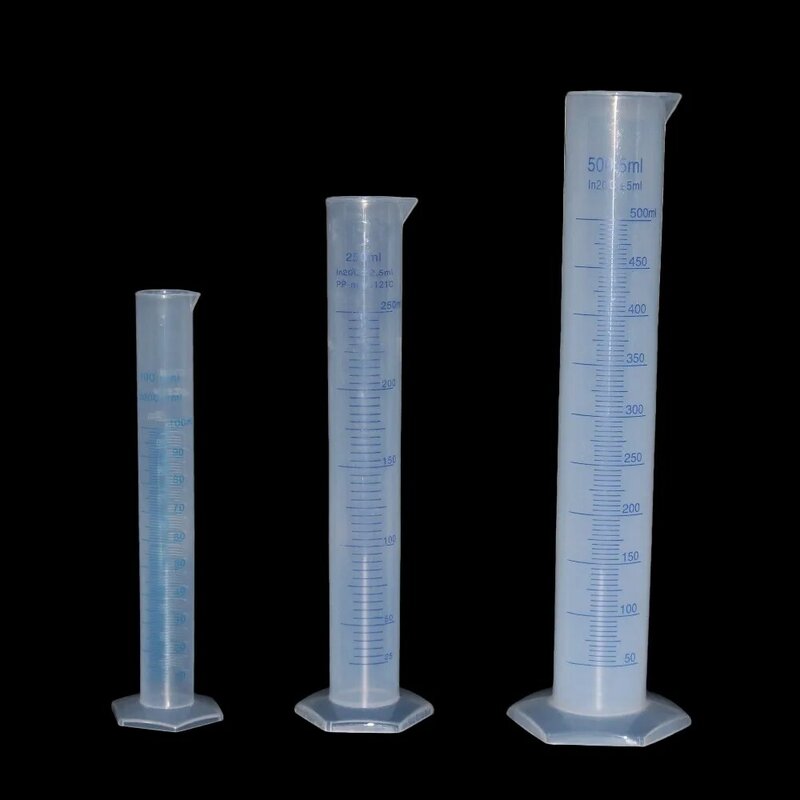 1 قطعة أسطوانة قياس البلاستيك الشفاف تخرج اسطوانات ل مختبر لوازم مختبر أدوات معمل مدرسي اكسسوارات