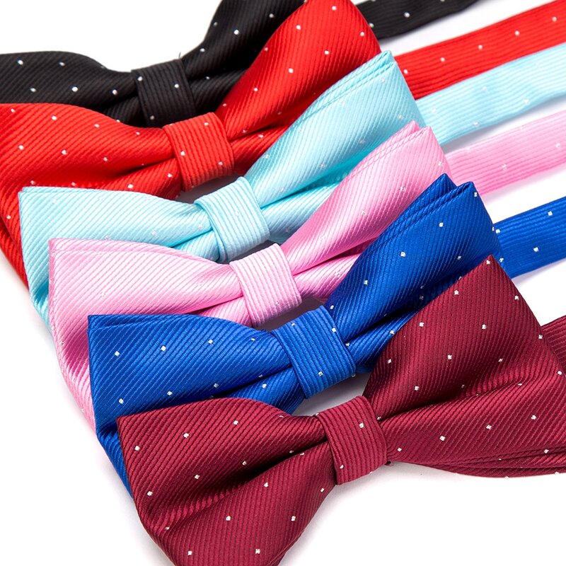 ربطة عنق الفراشة للرجال ، إكسسوار عصري لحفلات الزفاف ، للأولاد والبنات ، نمط نقطة لون الحلوى ، إكسسوارات ربطة عنق