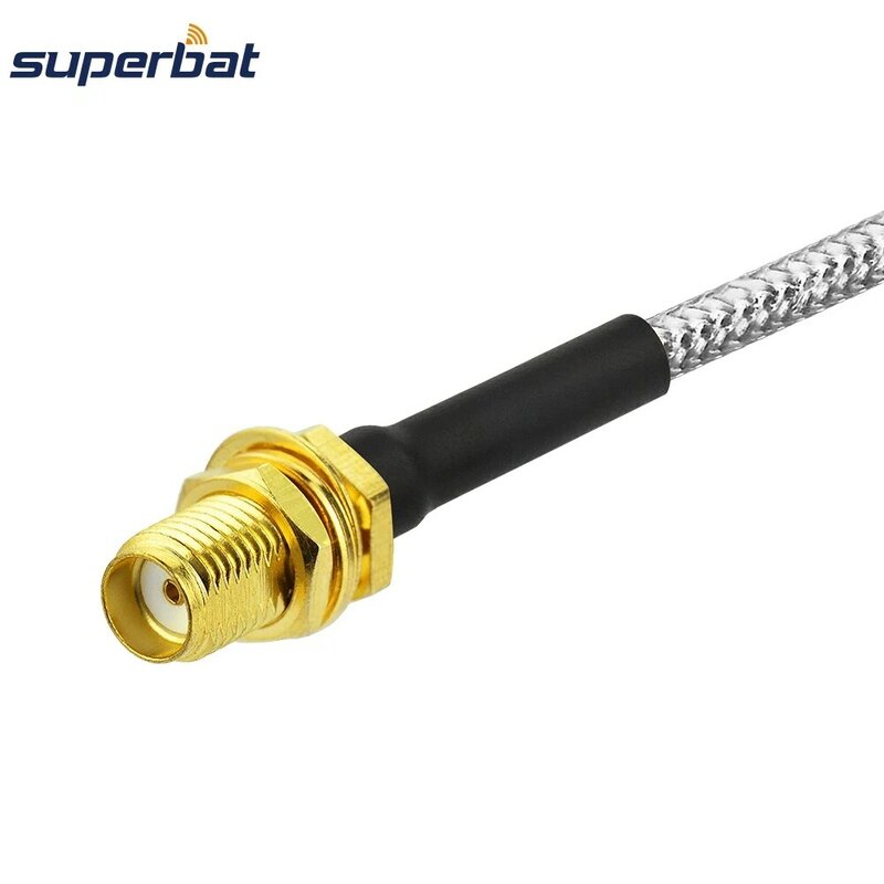 Superbat-mampara macho a hembra, Cable semirrígido SMA RG402 de 0.141 pulgadas, 10cm, para aplicaciones de antena Wifi