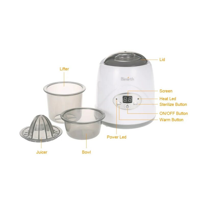 Bimirth-calentador de leche portátil para biberones, Esterilizador seguro sin BPA, calefacción constante, práctico y multifuncional