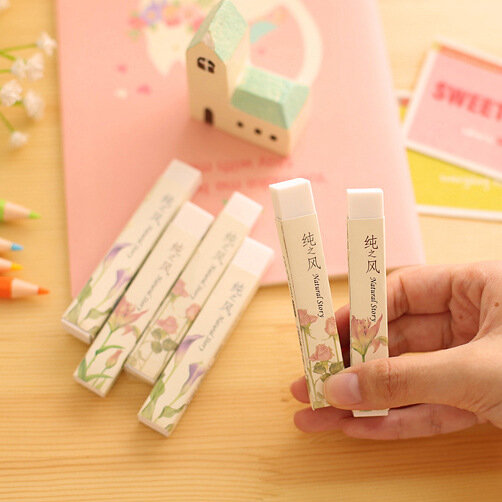 AH26 is interested in stationery Korean pure wind strip students special rubber color eraser 1267 stationery office supplies