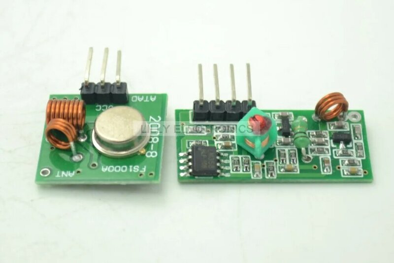 Kit émetteur + récepteur sans fil RF 433Mhz, 5 ensembles de modules de liaison