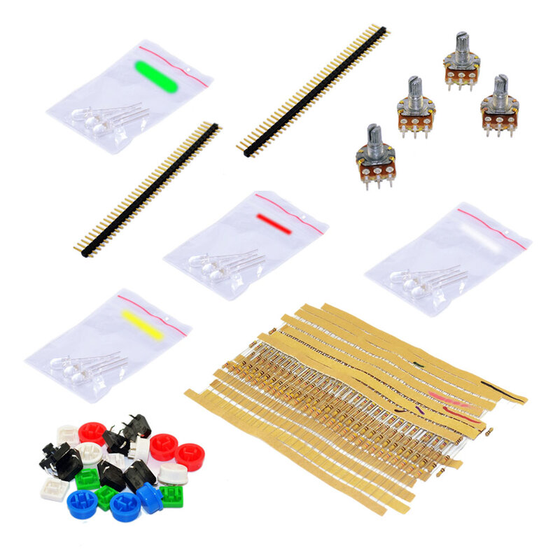 GM Parts/Komponen Paket Kit A1 UNTUK ARDUINO Proyek dengan Resistor + Botton + Adjustable Potensiometer