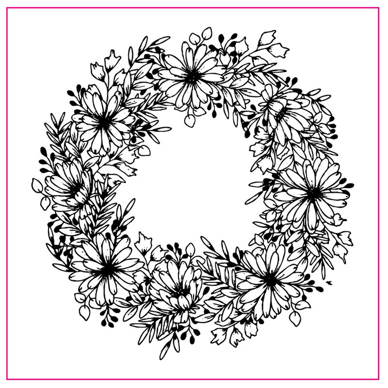 花の円透明シリコンスタンプ DIY スクラップブッキングカードフォトアルバム作成シリコーン装飾手芸エンボステンプレート