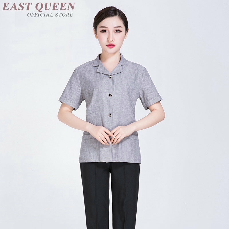 Housekeeping cleaning services uniforms hotel accessories women maid room service uniform shirt  DD1079 Y