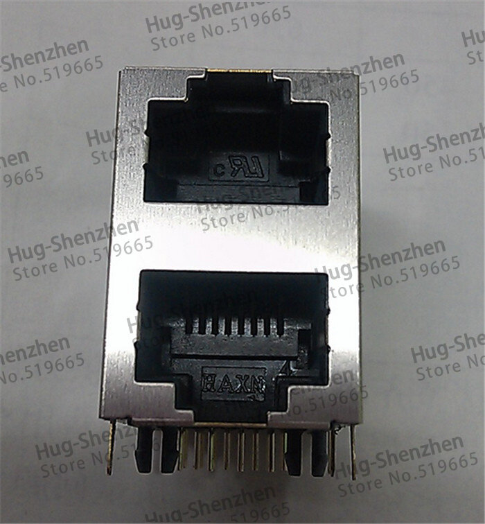 internet access socket Ethernet port socket RJ45 interface 2*1  double female socket connectors 10pcs/lot