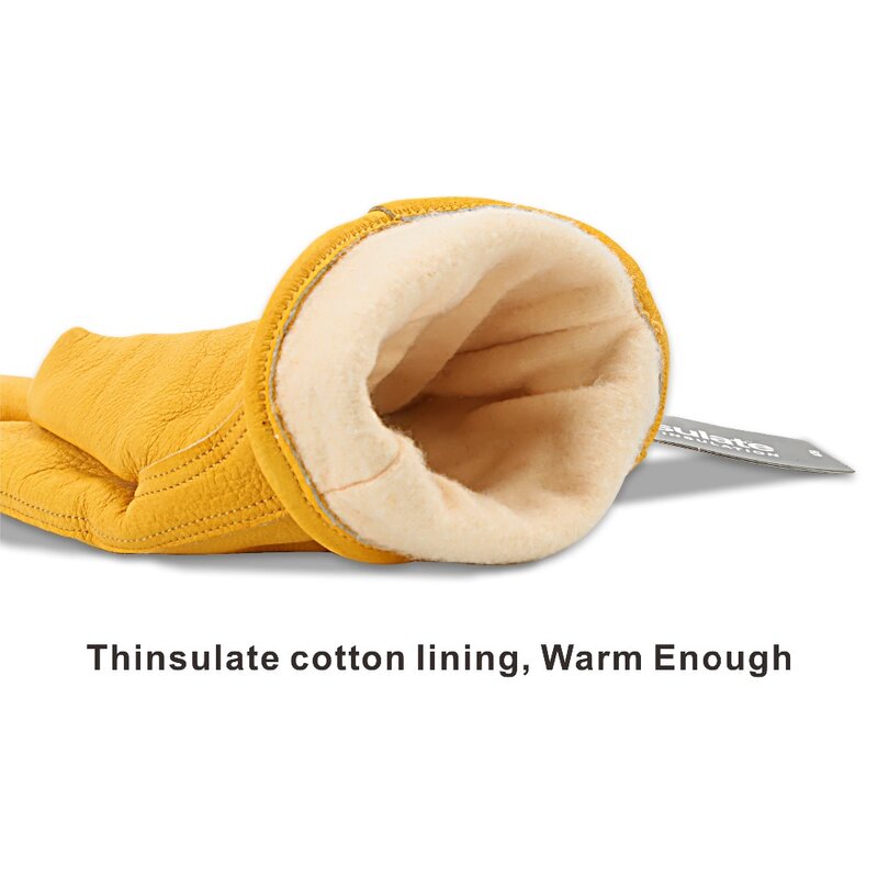KIM YUAN 055Winter Warm Work Gloves 3M Thinsulate Lining Perfect for Gardening/Cutting/Construction/Motorcycle, Men & Women