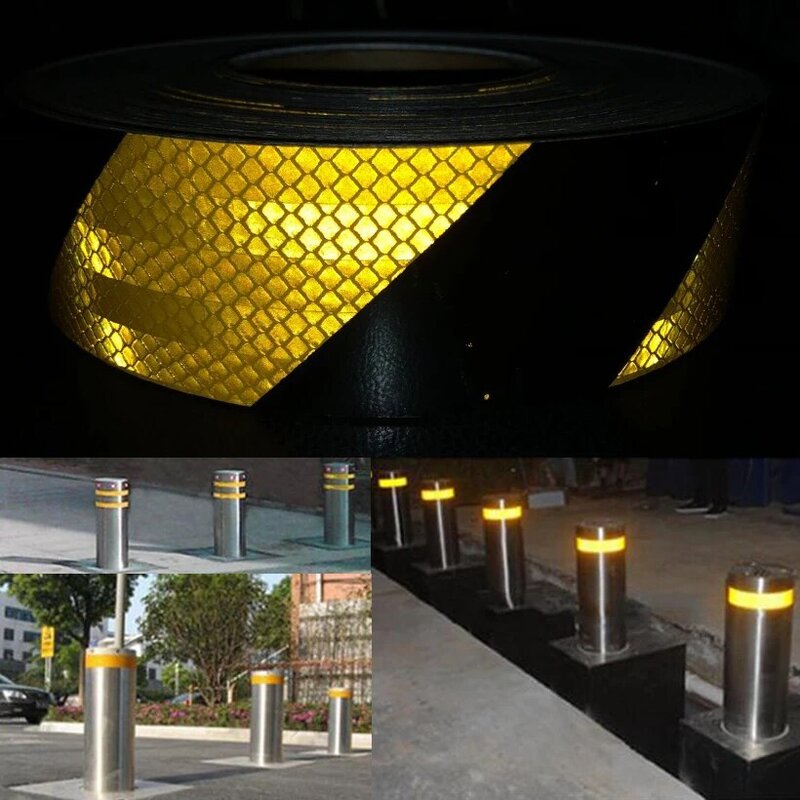 Roadstar-Cinta reflectante de advertencia de seguridad para motocicletas y automóviles, película reflectante, pegatinas para automóviles, 50mm x 5m