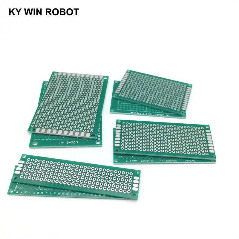 4 шт. 2x8 3x7 4x6 5x7 см Односторонний медный Прототип PCB универсальная плата для Arduino