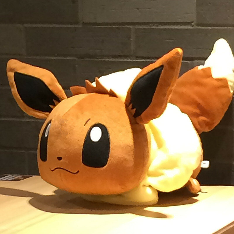 Jouet en peluche Pokemon Eevee, poupée en peluche, dessin animé, mignon, oreiller doux pour enfants, 48cm