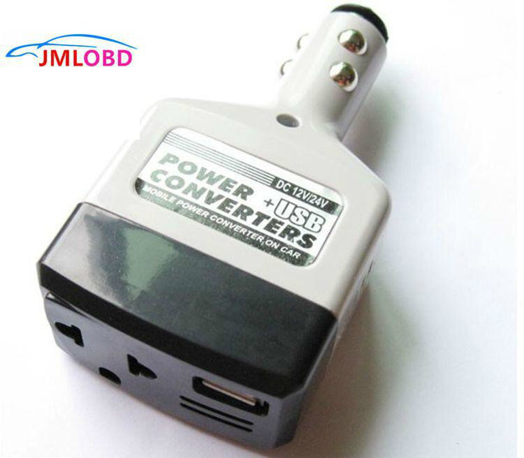 Socket Power Car Cigarette Lighter+USB Converter Car Power Converter Inverter 12V/24V for 220V Adapter Charger