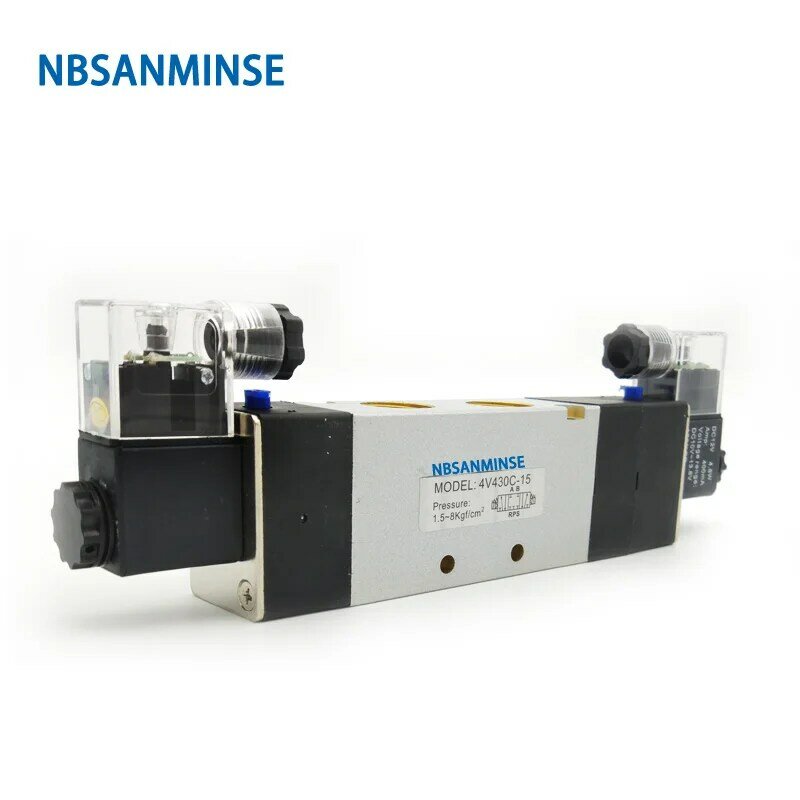 صمام الملف اللولبي من النوع الكهرومغناطيسي ، 4 فولت 410 4V420 4V430G صمام الملف اللولبي سلسلة 1/2 4V NBSANMINSE