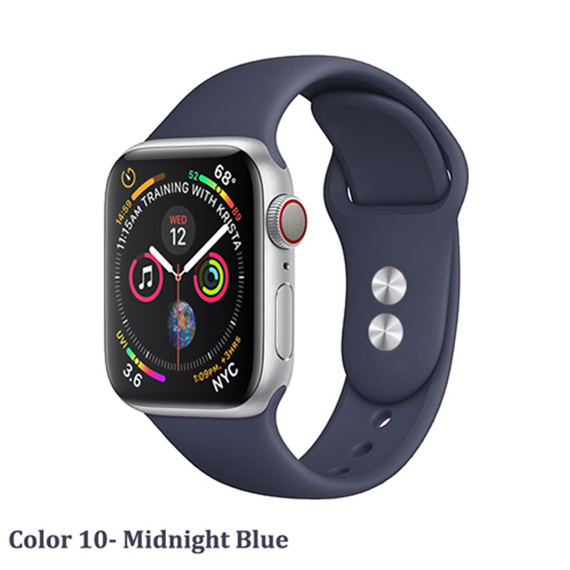 OSRUI Esporte Silicone faixa de Relógio Cinta Para Apple 4 3 banda iwatch 42mm 38mm 44mm 40mm pulseira Acessórios Pulseira de relógio correa