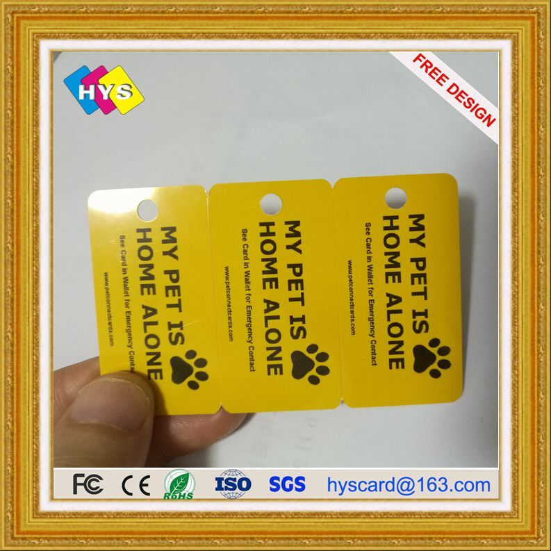 Nhựa Diecut Combo PVC Thẻ chìa khóa, Snap off PVC Keytag