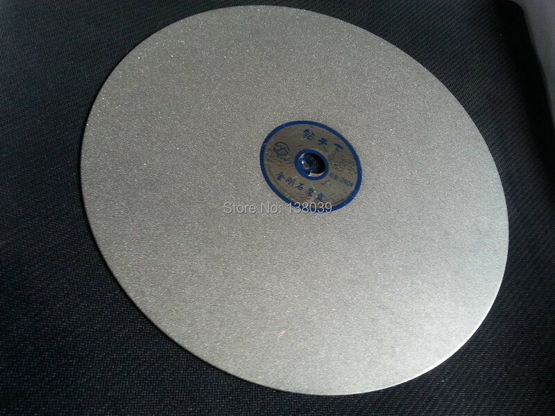 Disco de polimento lapidário de lixa 240 revestido de diamante 8 "polegadas, rodada plana, disco de polimento