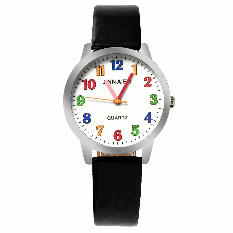 Zegarek dziecięcy moda kolor tarcza z cyframi osobowość zegar dorywczo chłopiec dziewczyna zegar sportowy gorąca sprzedaż galaretki skórzany zegarek