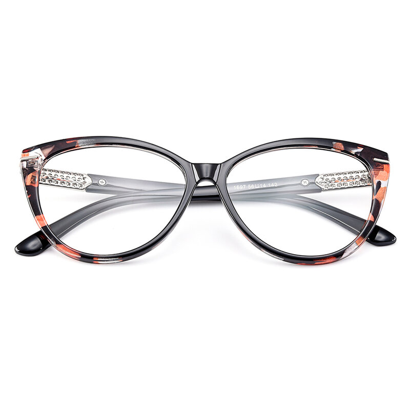 Gmei光学光学レンズ,超軽量,猫の目,女性用光学フレーム,女性用近視メガネm1697