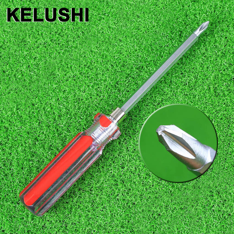 KELUSHI-destornillador de doble uso, destornillador de barra de seis ángulos, cristal de doble Color, cabeza de destornillador, 2 alta calidad, el más nuevo