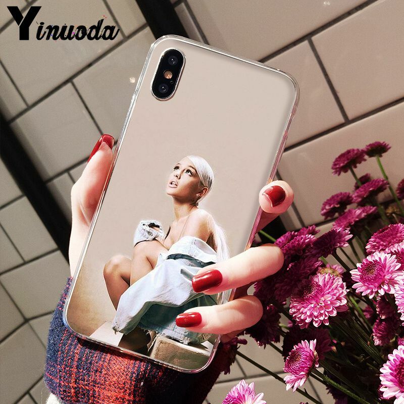 Yinuoda Ariana Grande AG Rainbow słodzik przezroczysty miękki powłoki telefon pokrywa dla iPhone 8 7 6 6 S Plus 5 5S SE XR X XS MAX Coque