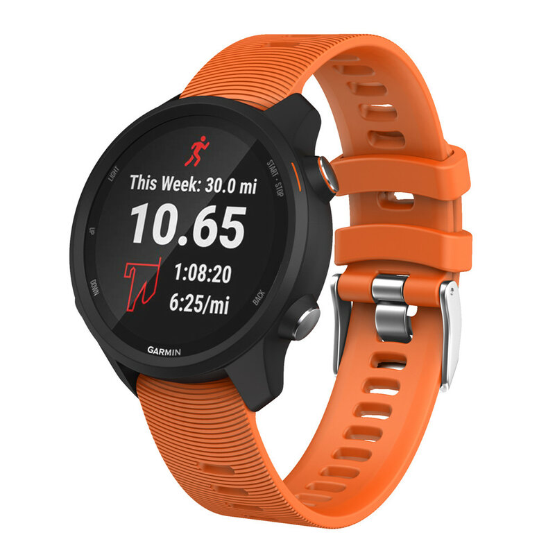 Smartwatch garmin forerunner 245/245m/vivoactive 3, pulseira de silicone macio, relógio inteligente para forerunner 645, pulseira de música