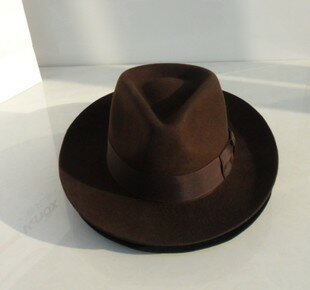 Wełniany kapelusz Fedora Unisex czuł kapelusze Fedoras moda dla dorosłych kapelusze Trilby popularne nakrycia głowy wełna Fedora Trilby kapelusze czapka męska B-8130