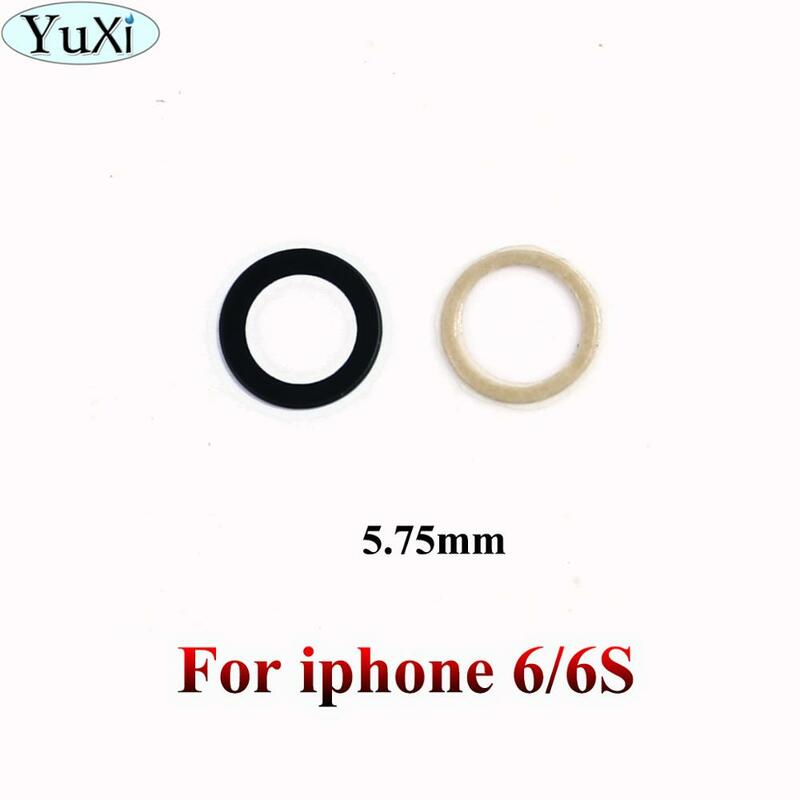 YuXi Lensa Kamera Kaca dengan Pita Pengganti untuk iPhone X XS Max XR 8 7 6S 6 Plus Lensa Kamera Belakang Belakang dengan Perekat