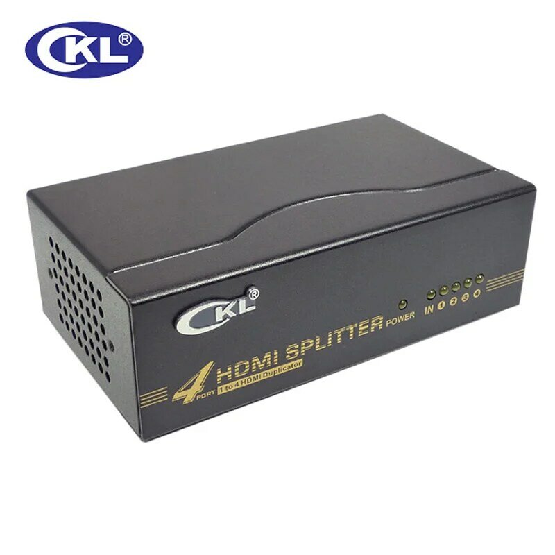 CKL HD-94ที่มีคุณภาพสูง1*4 4พอร์ตHDMI Splitterสนับสนุน1.4โวลต์3D 1080จุดสำหรับการตรวจสอบเครื่องคอมพิวเตอร์