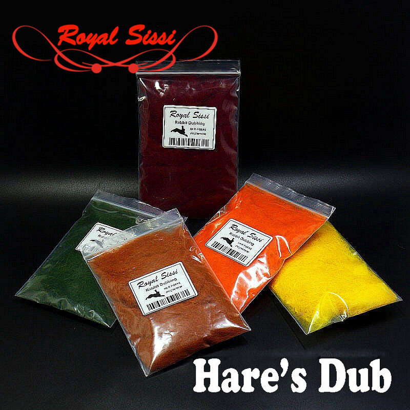 Royal Sissi 15 optional colors fly tying hare's dub genuine soft rabbit hair fiber little guard hairs spiky body tying materials