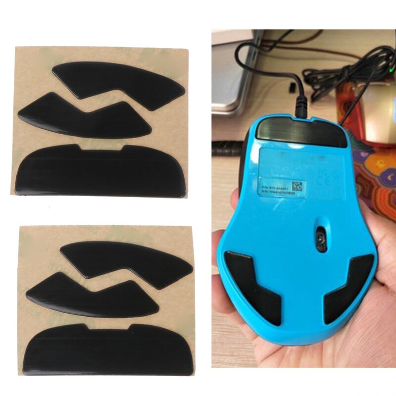 2Pcs 0.6mm ความหนาเปลี่ยนเมาส์ Mouse Skates สำหรับ Logitech G300 G300S