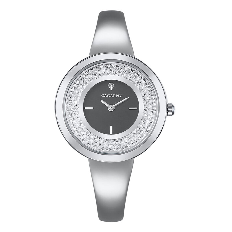 Cagarny-Relógio feminino pulseira de ouro rosa, relógios quartzo para senhoras, marca superior, relógio de pulso de luxo, relógio feminino, minimalista