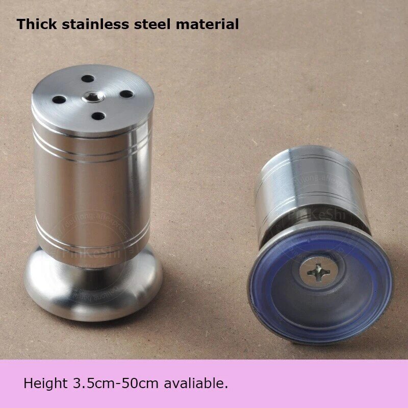 1 pc Height 3.5cm-50cm Thick stainless steel cabinet adjustable TV foot support for bed furniture table legs bracket sofa feet