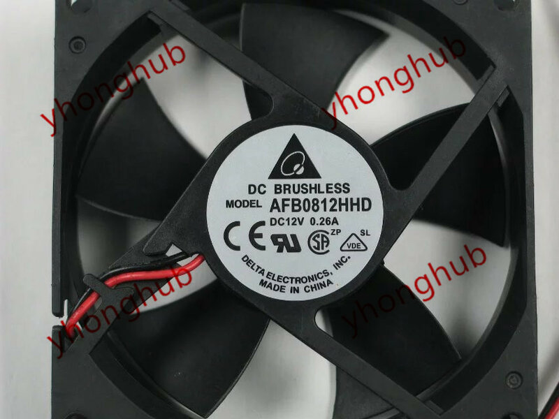 Delta Electronics AFB0812HHD Server Cooling Fan DC 12V 0.26A 80x80x20mm 2-wire
